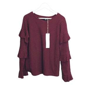 Lumiere long ruffle sleeve sweater New With Tags S